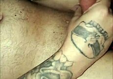 Slutty housewife delivers deepthroat blowjob and handjob to her husband