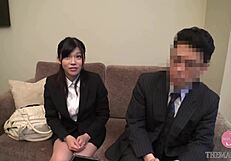 Emotional mixed bath encounter leads to passionate creampie for new employee