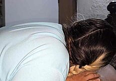 Super horké kouření mého velkého ptáka v plamenech!