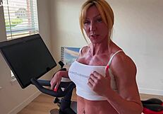 me getting off the peloton and stripping down for you!