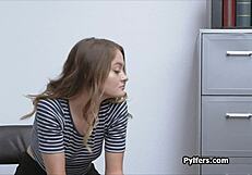 hey, busty shae gets caught on cctv and slides onto that officer's hard cock in the office