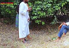 Bbw kings wife fucked two big cock pornstar in the bush