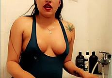 Damn, this pregnant young 18+ girl loves breastfeeding in official video by Mlk Bluee