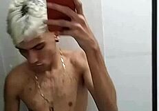 Jerking off in the bathroom after the soccer game