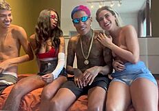 Horny Friends Swap With Blonde And Brunette