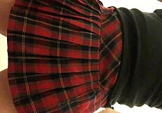 shemale uses toilet with dirty underwear