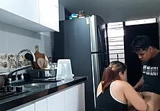 Giving delicious blowjobs to my stepbrother's impressive member