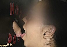 Pretty girl, try the glory hole for the first time