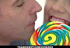 Bracefaced teen Poppy with braces and pigtails gets hardcore fucked