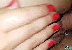 Close Up Teasing Her Hole Before Cumshot On Pussy