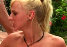 Eva Niev gets double penetrated in intense anal scene. Then she swallows two loads.