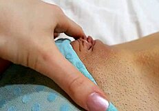 Caressing wet pussy after work