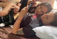 My stepbrother is playing on his phone while I distract him