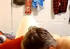 Jerry licks cream off my tits and makes me cum hard