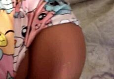 Blindfolded boyfriend invites stepmom sex toy