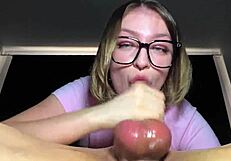 Huge cum load down her throat