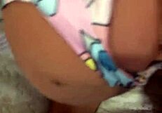 Blindfolded boyfriend invites stepmom sex toy