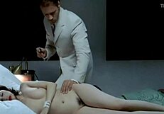 Amira Casar in red lipstick on hairy ass!