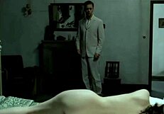 Amira Casar in red lipstick on hairy ass!