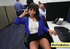Horny office MILF with nice big boobs gets naughty in her office - Sasha Pearl Parker Ambrose