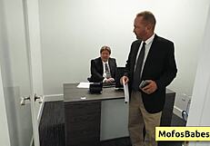 Horny office MILF with nice big boobs gets naughty in her office - Sasha Pearl Parker Ambrose