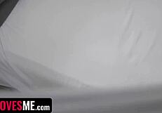 Tight pussy deal stepsisters fuck for privacy with her boyfriend 😈