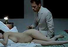 Amira Casar in red lipstick on hairy ass!