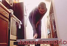 Girl Ignores You While Cleaning Kitchen, Giantess Records!