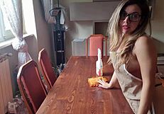 Clean Neighbor's Table, Remove Panties, Wonder If He Likes