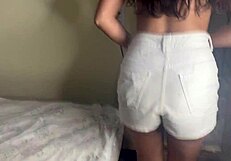 Brazilian amateur gets her ass eaten painfully