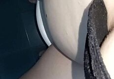 Gretala making toilet noises in the bathroom