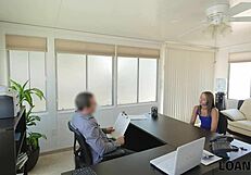 Naive girl, you really think you'll get that huge loan without sex?