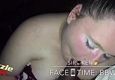 White Bbw Gives Sloppy Blowjob