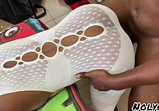 Hot sexy ebony fucked very good at her room?