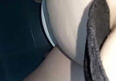 Gretala making toilet noises in the bathroom