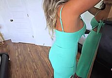 Perfect milf wife rides me with big ass before going out. 😏