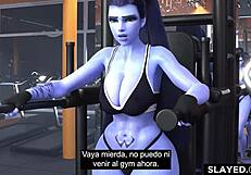 I-I just can't stop thinking about that widowmaker getting fucked so wildly, her big cock pounding deep in my mind.