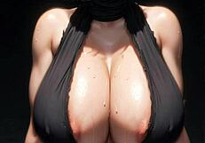 ai generated model with big tits in art style 108