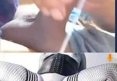 Tribut cum ke hotty puttta milf, banyak cum di vagina botaknya