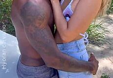 Couple Fucks Lover On Dirt Road!