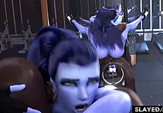 I-I just can't stop thinking about that widowmaker getting fucked so wildly, her big cock pounding deep in my mind.