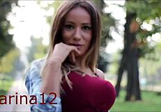 sexy girl dances in street with aarina park live model