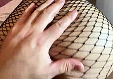 Boyfriend Catches Wife Naked In Pantyhose And Fucks Her