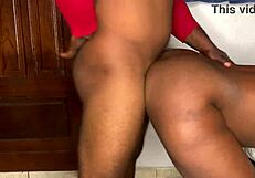 Ebony booty with nice ass giving super hot doggy