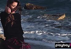 Oh Wow, Mila Azul Strips Off Her Sexy Uniform Revealing Big Natural Tits!