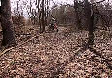 dirtbike ride turns wild with outdoor fucking and cumshots
