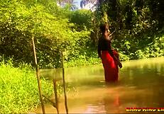 Fucking that African whore in the stream! 🔥