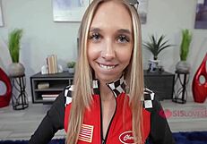 step sis gawks at my cock to get me to vroom vroom her car