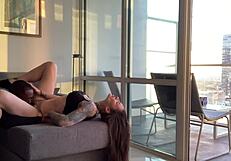 Watch the sunset creampie in LA with ass worship and blowjob