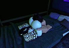 fucking my cow slut really hard in roblox